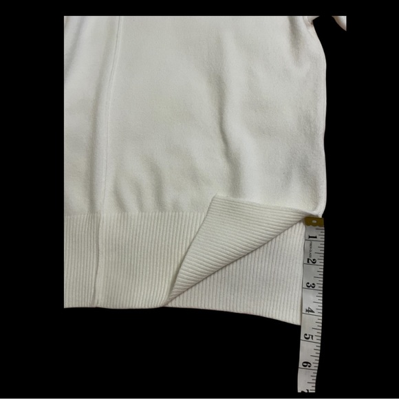 French Connection White Women's Sweater Rolled Finishes ~Worn Twice   size XS-SM - Picture 15 of 16